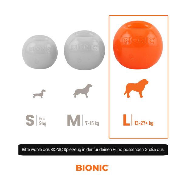 BIONIC Ball L Ø-8,2cm Hundespielzeug mit Leckerli-Fach