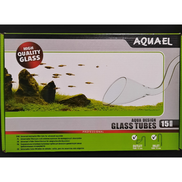 Aquael Lilly- U-Pipe Glas Ein- Auslass Set 12/16