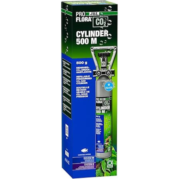 JBL ProFlora CO2 Cylinder M 500 Mehrweg CO2 Druckgasflasche 500g