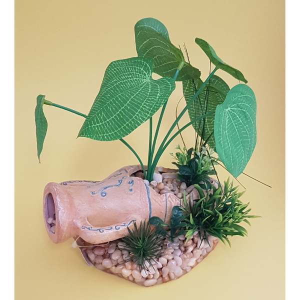 Hobby Deko Amphore Flora 2 Egypt mit Pflanzen schwer