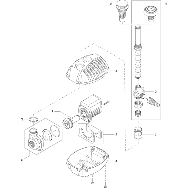 Oase Aquarius Fountain Set Eco 7500 Fontänenpumpen-Komplettset