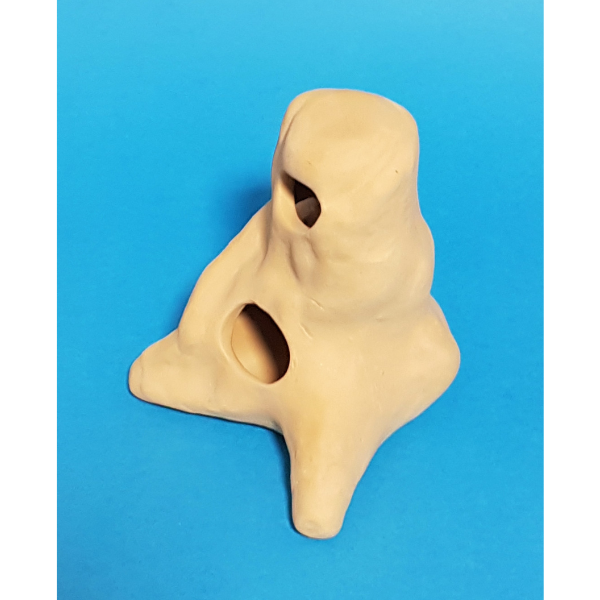 Keramik Wels-Höhle Baumstumpf beige