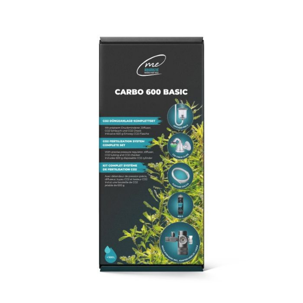 Me Carbo 600 Basic, komplette CO2-Anlage mit 600 g Einwegflasche