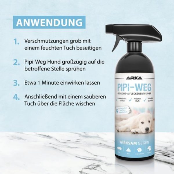 Arka Pipi-Weg Hund Geruchs- & Fleckenentferner 750 ml