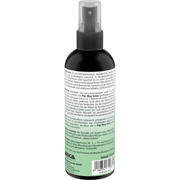 Arka Pipi-Weg Katze Geruchs- & Fleckenentferner 100 ml Für Unterwegs