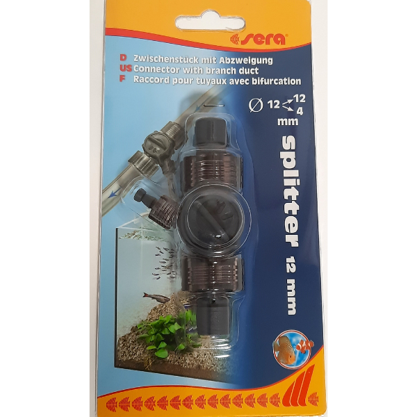 Sera Zwischenstück (Splitter) 12mm mit Abzweig 4mm Schlauchverbinder