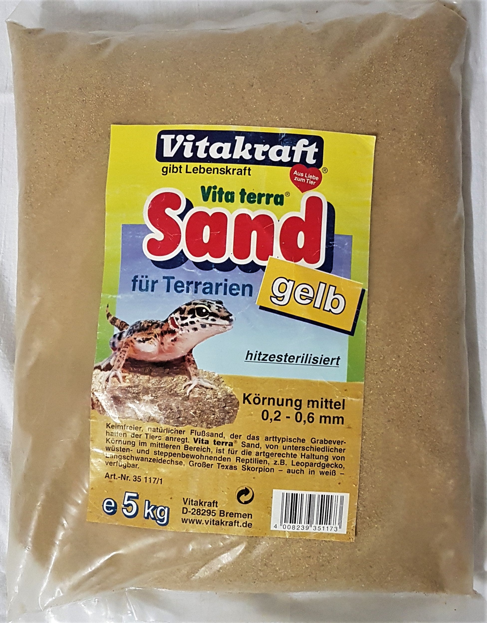 Vitakraft Terrarien-Sand 0,2-0,6mm gelb 5kg