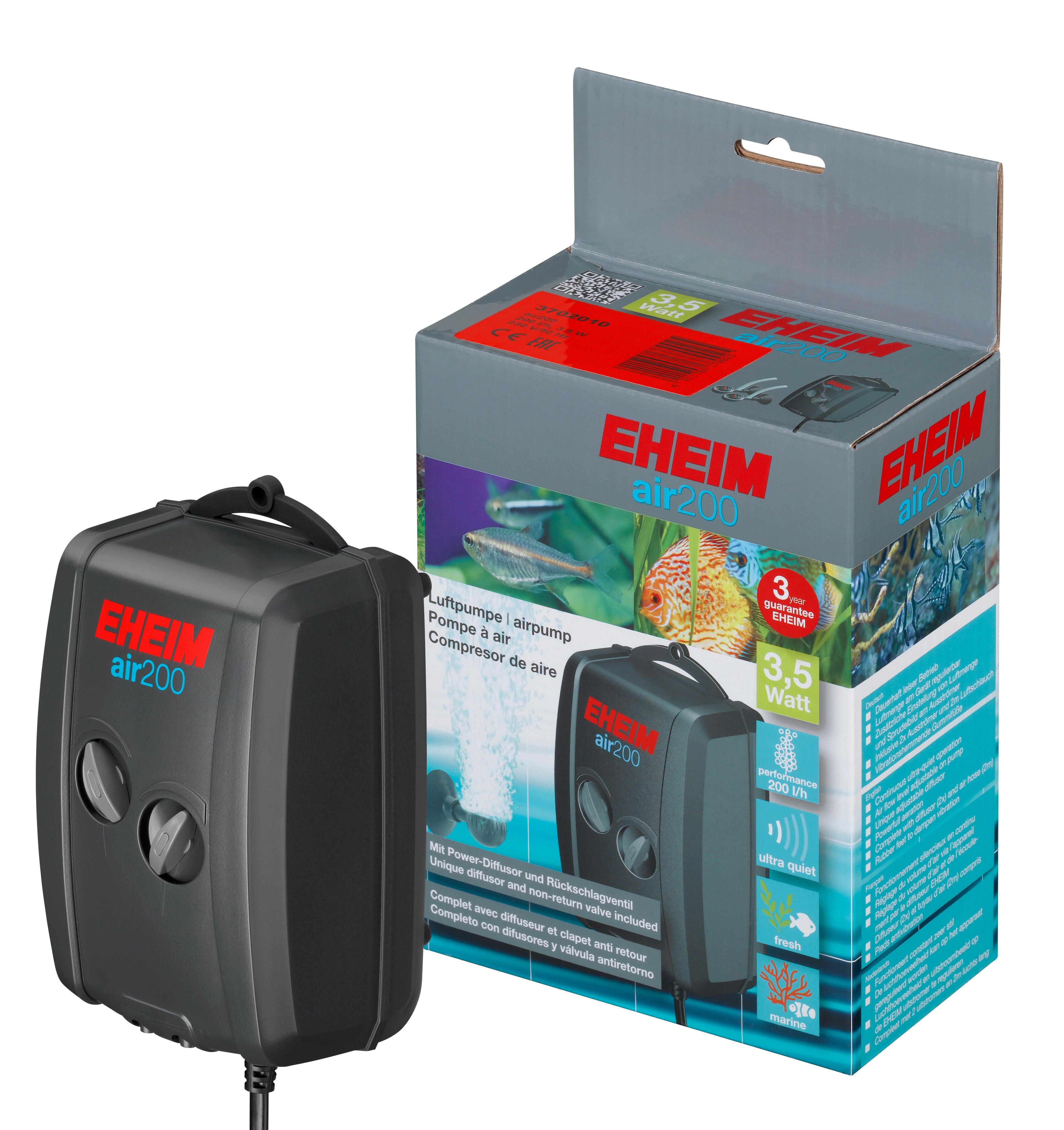 3702010 Eheim Air 200 Luftpumpe mit Zubehör