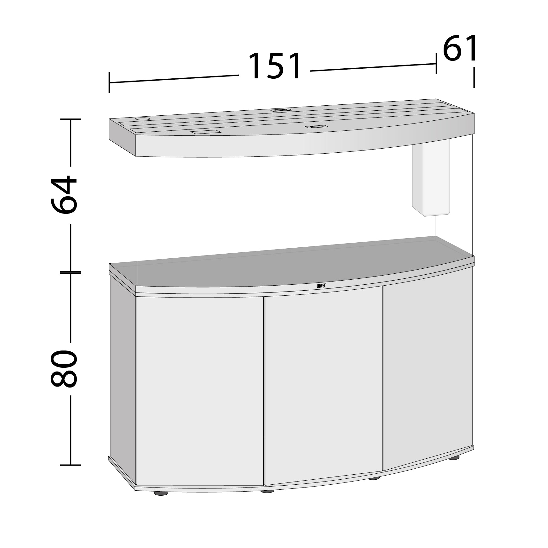 Juwel Vision 450 LED SBX 450l Aquarium Kombination