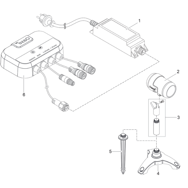Oase LunAqua Connect Starter Set Controllable Smartes Leuchten Set für Garten und Teich