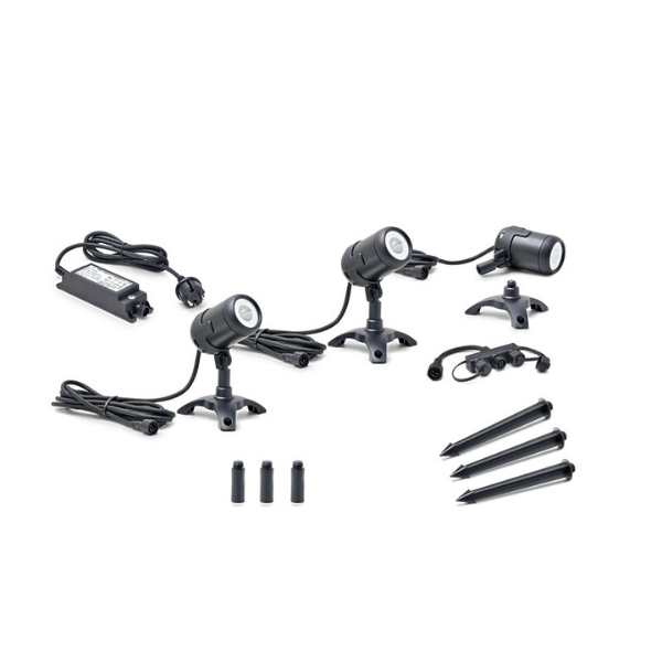 Oase LunAqua Connect M Set 3 Beleuchtungs-Komplett-Set für Garten & Teich