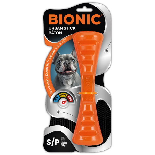 BIONIC Urban Stick S Hunde-Kauspielzeug mit 2 Leckerli-Fächern