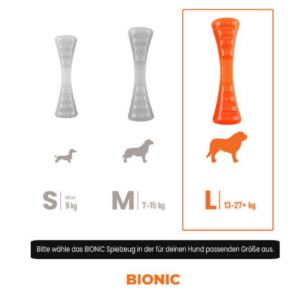 BIONIC Urban Stick L Hunde-Kauspielzeug mit 2 Leckerli-Fächern
