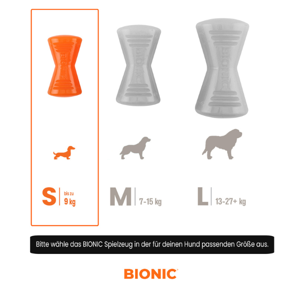 BIONIC Bone S Hunde-Kauspielzeug mit 2 Leckerli-Taschen