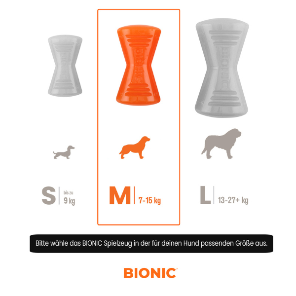 BIONIC Bone M Hunde-Kauspielzeug mit 2 Leckerli-Taschen