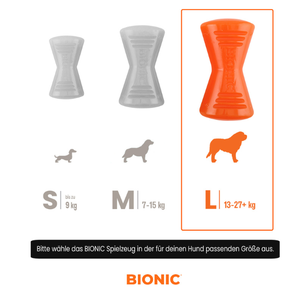 BIONIC Bone L Hunde-Kauspielzeug mit 2 Leckerli-Taschen
