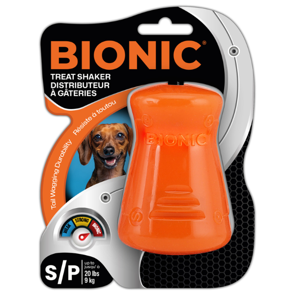 BIONIC Treat Shaker S Hunde-Kauspielzeug und Leckerli Spender
