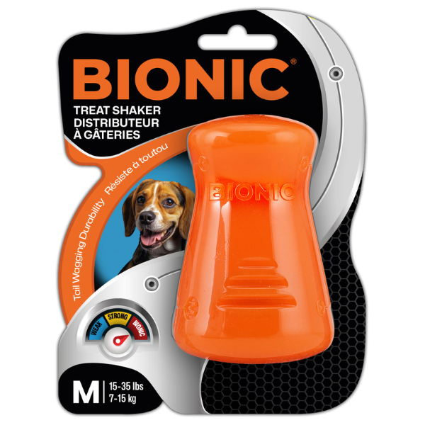 BIONIC Treat Shaker M Hunde-Kauspielzeug und Leckerli Spender