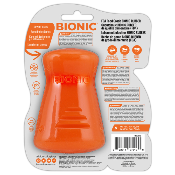 BIONIC Treat Shaker L Hunde-Kauspielzeug und Leckerli Spender