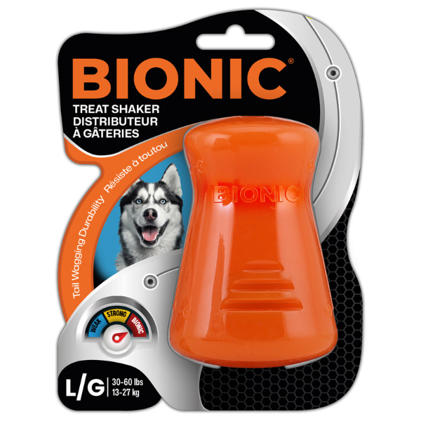 BIONIC Treat Shaker L Hunde-Kauspielzeug und Leckerli Spender