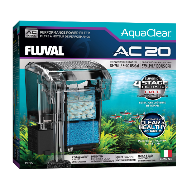 Fluval AC 20 Anhänge-Filter Für Aquarien 18-76 Liter