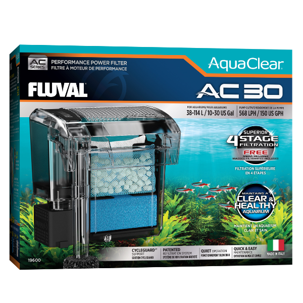 Fluval AC 30 Anhänge-Filter Für Aquarien 38-114 Liter