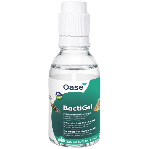 Oase BactiGel Filterstart-Bakteriengel 225ml für 350l. Neuheit, 2-Komponenten Produkt