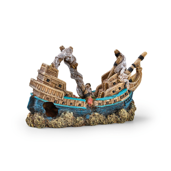 Eden Deko Versunkenes Schiff, Piraten Wrack Aquarium Dekoration