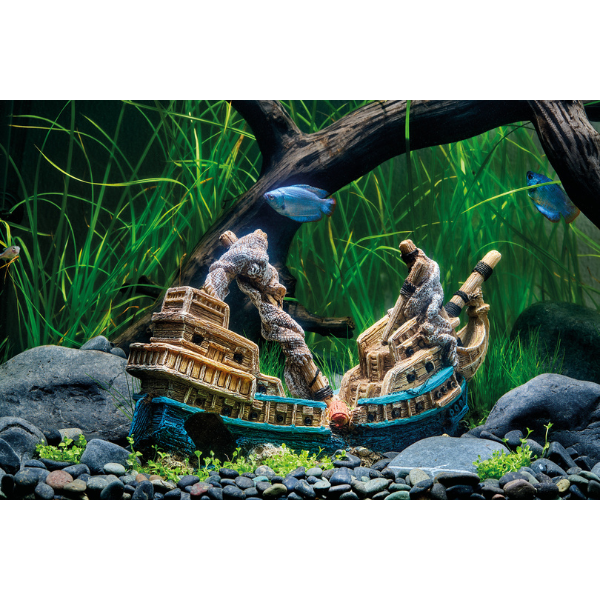 Eden Deko Versunkenes Schiff, Piraten Wrack Aquarium Dekoration