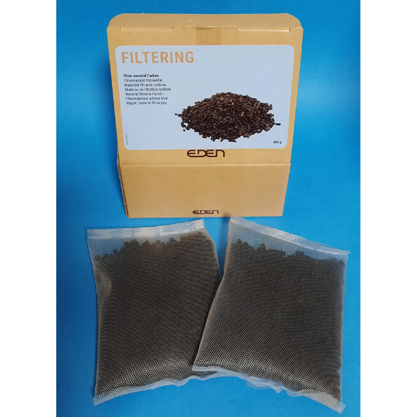 Eden Aktivkohle Filtermaterial 260g im Netz (2x130g)