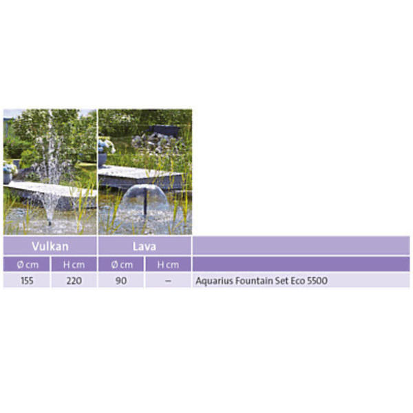 Oase Aquarius Fountain Set Eco 5500 Fontänenpumpen-Komplettset