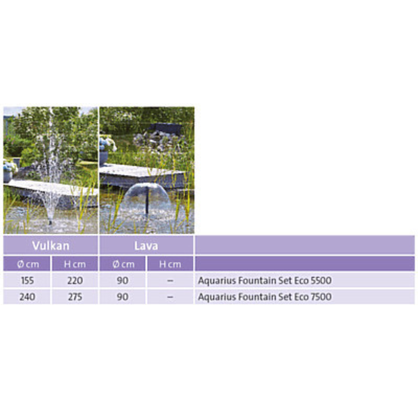 Oase Aquarius Fountain Set Eco 7500 Fontänenpumpen-Komplettset