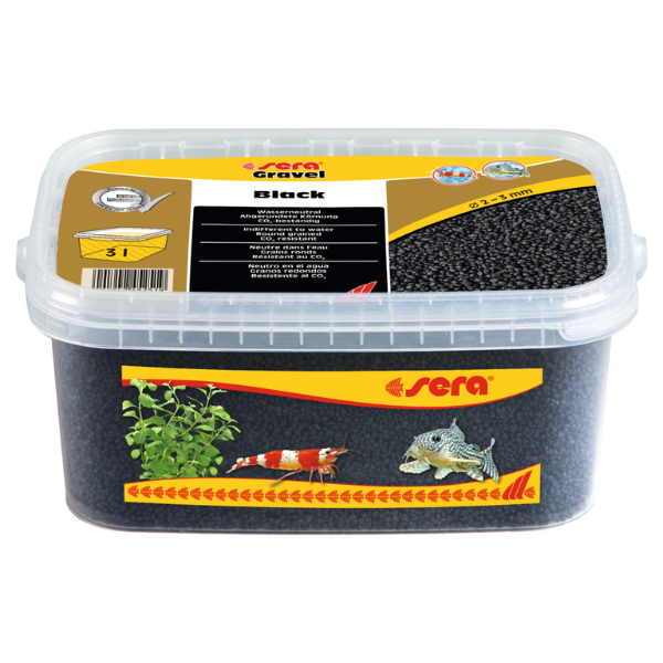 Sera Aquarium Farb-Kies schwarz 2-3mm 3l