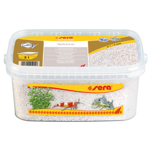 Sera Aquarium Natur-Kies weiß 1-3mm 3l