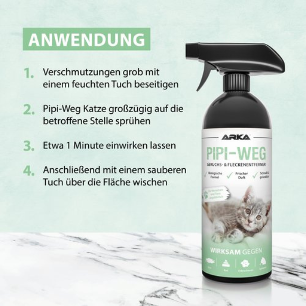Arka Pipi-Weg Katze Geruchs- & Fleckenentferner 750 ml