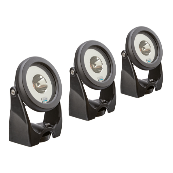 Oase LunAqua Power LED-Set 3 Kompaktes Unterwasserscheinwerfer-Set für Garten & Teich
