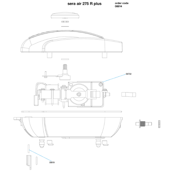 08814 Sera Luftpumpe air 275 R plus