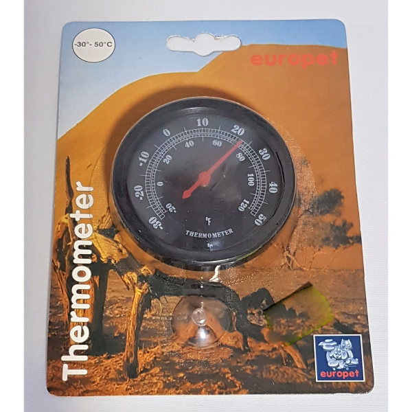 Europet Thermometer Terrarium  rund mit Sauger