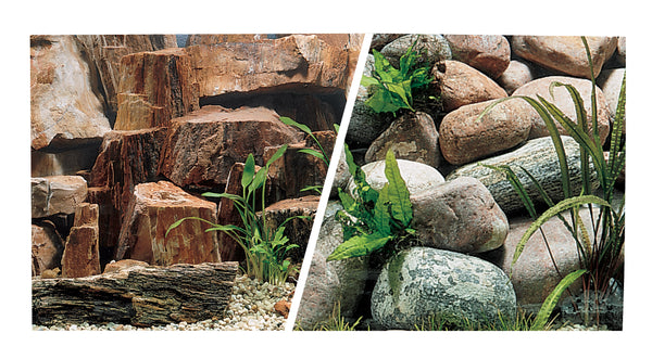 AWERT Aquarium Hintergrund, 121,9x45,7 Cm – Stein-Design, Vinyl, Mit Klebeband, Für Aquarien & Terrarien