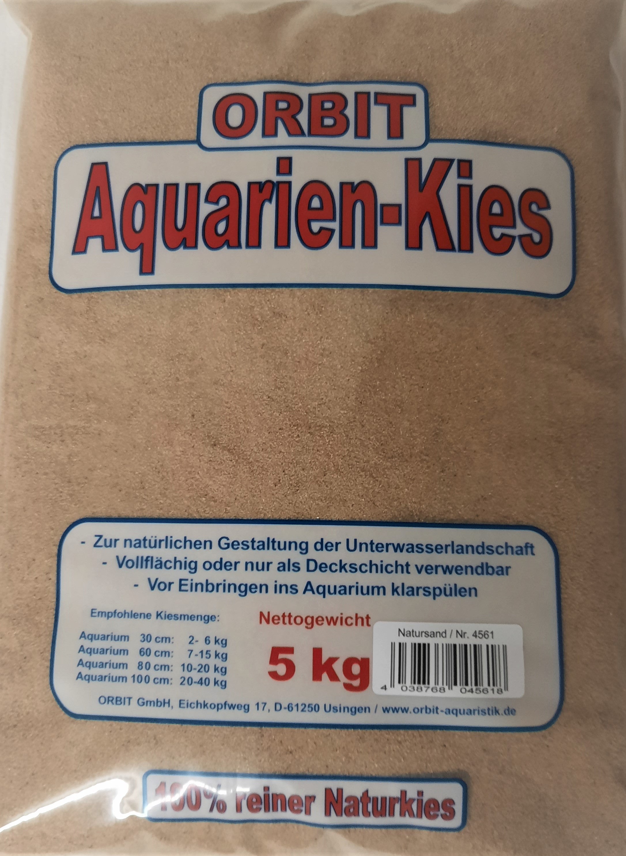 Orbit Natursand beige 0,3-0,8mm 5kg