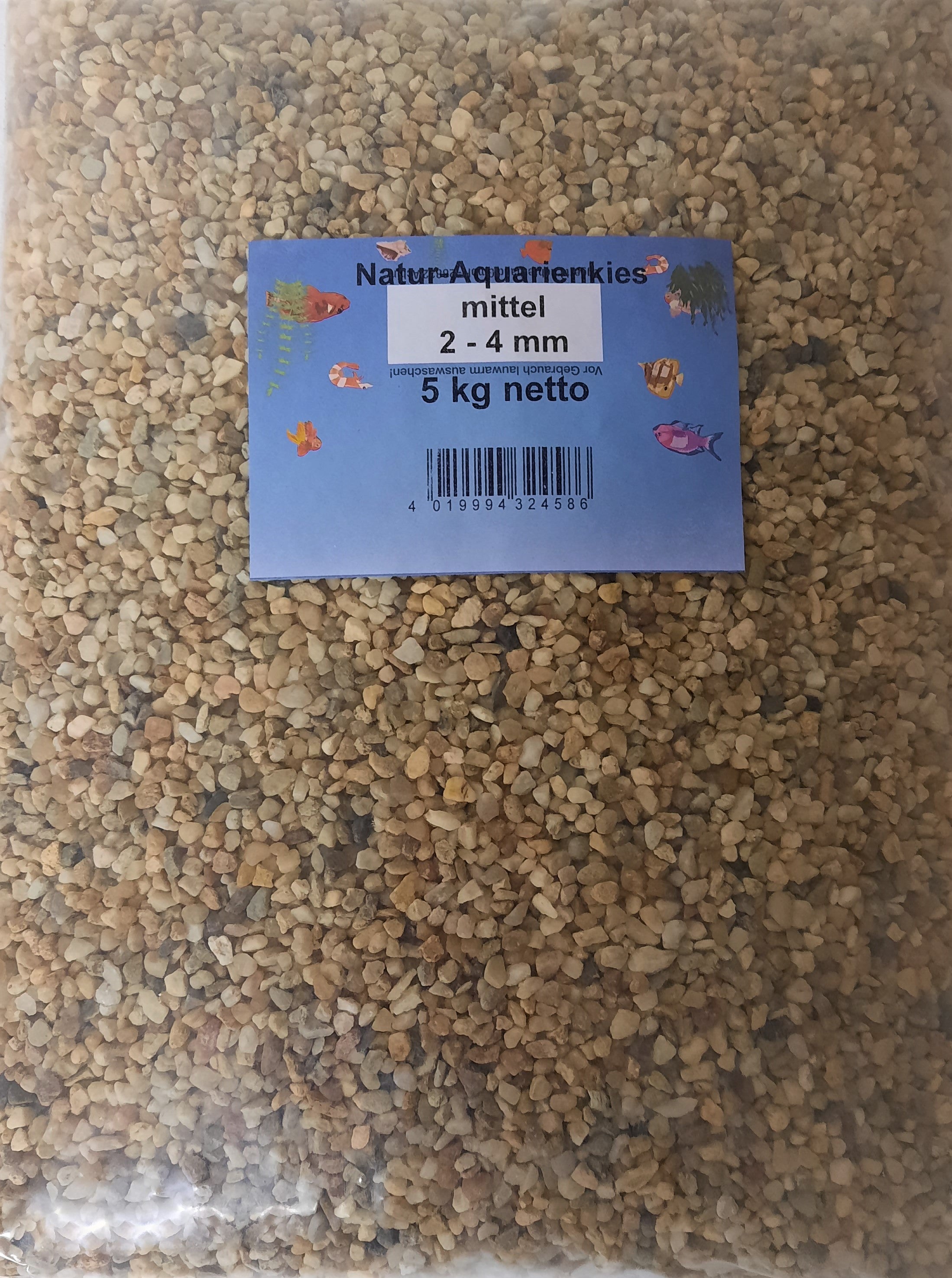 Aquarium Naturkies M 2-4mm 5kg